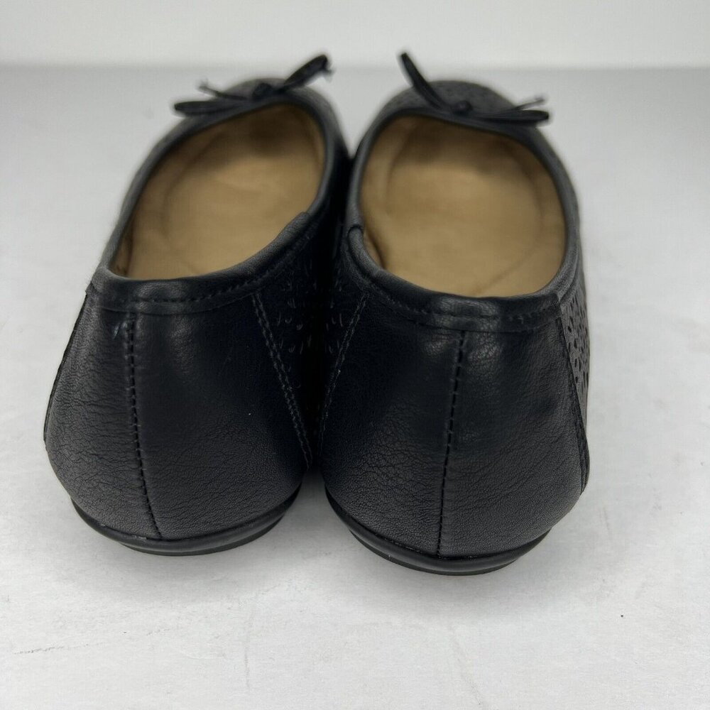 White Mountain Surprise Black Cut-Out Slip-On Ballet Slippers Womens Size 7.5 - Picture 4 of 9